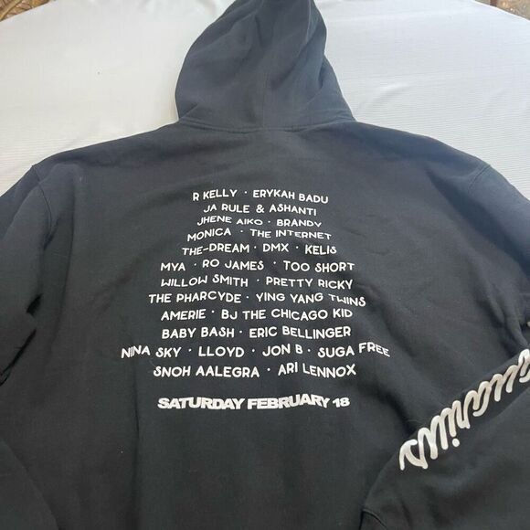 Soulquarius Men’s Full Zip Tour Hoodie Long Sleeve Pockets Black/Multi Size XL - Picture 9 of 10